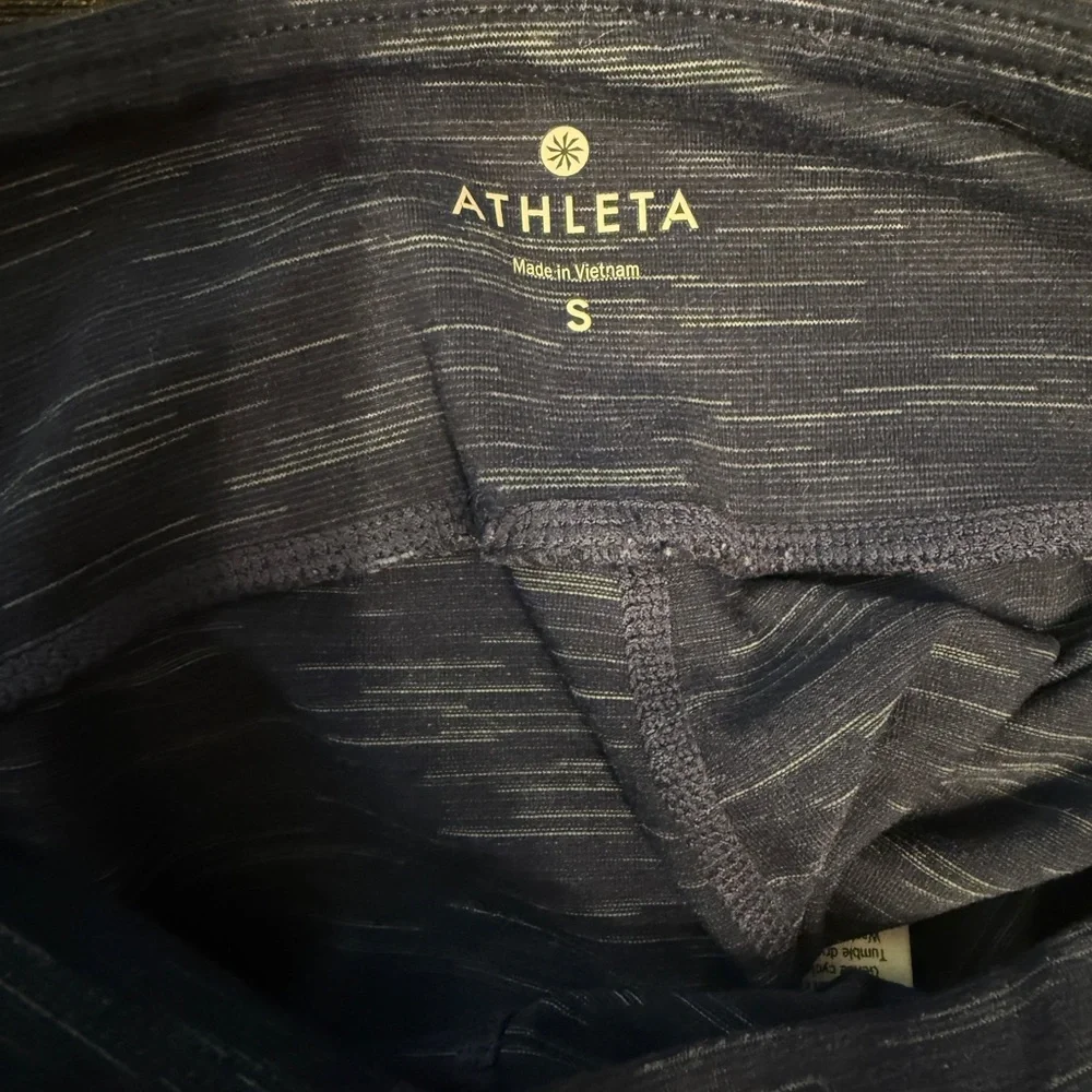 Athleta Heathered Navy Leggings - Picture 3 of 4